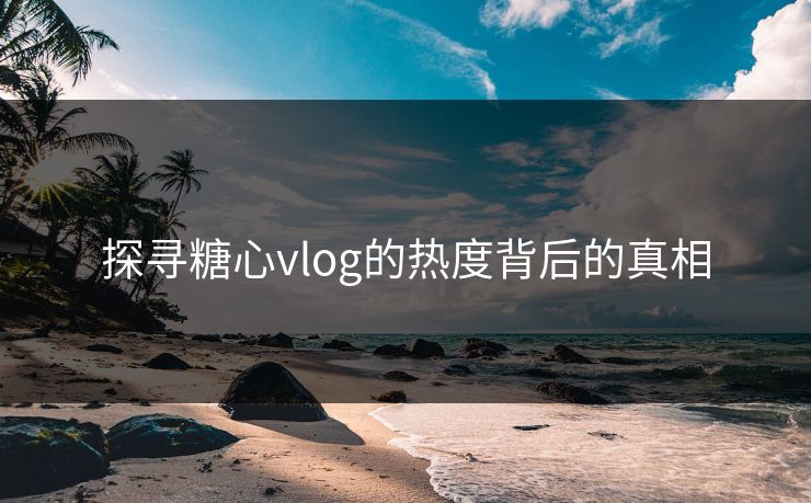 探寻糖心vlog的热度背后的真相